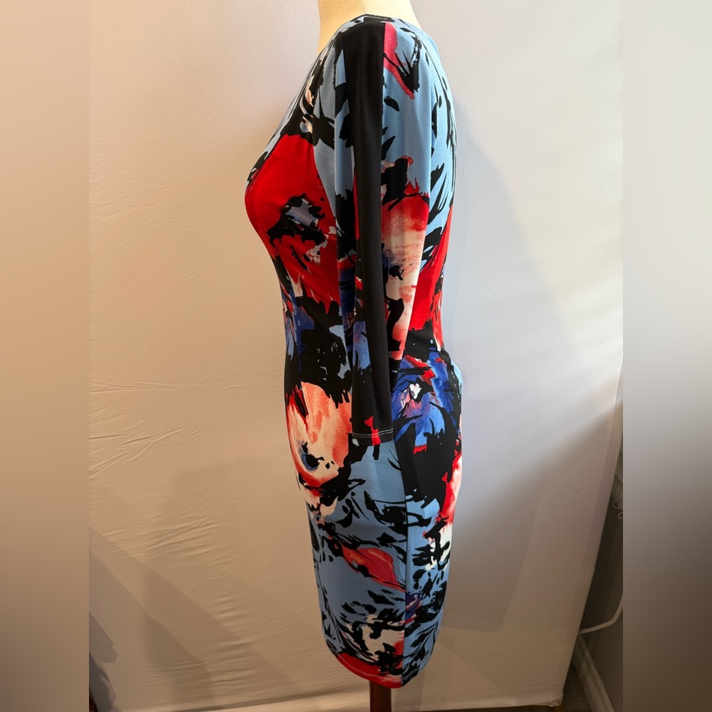 INC International Concepts Floral Long Sleeve Dress - Picture 3 of 4